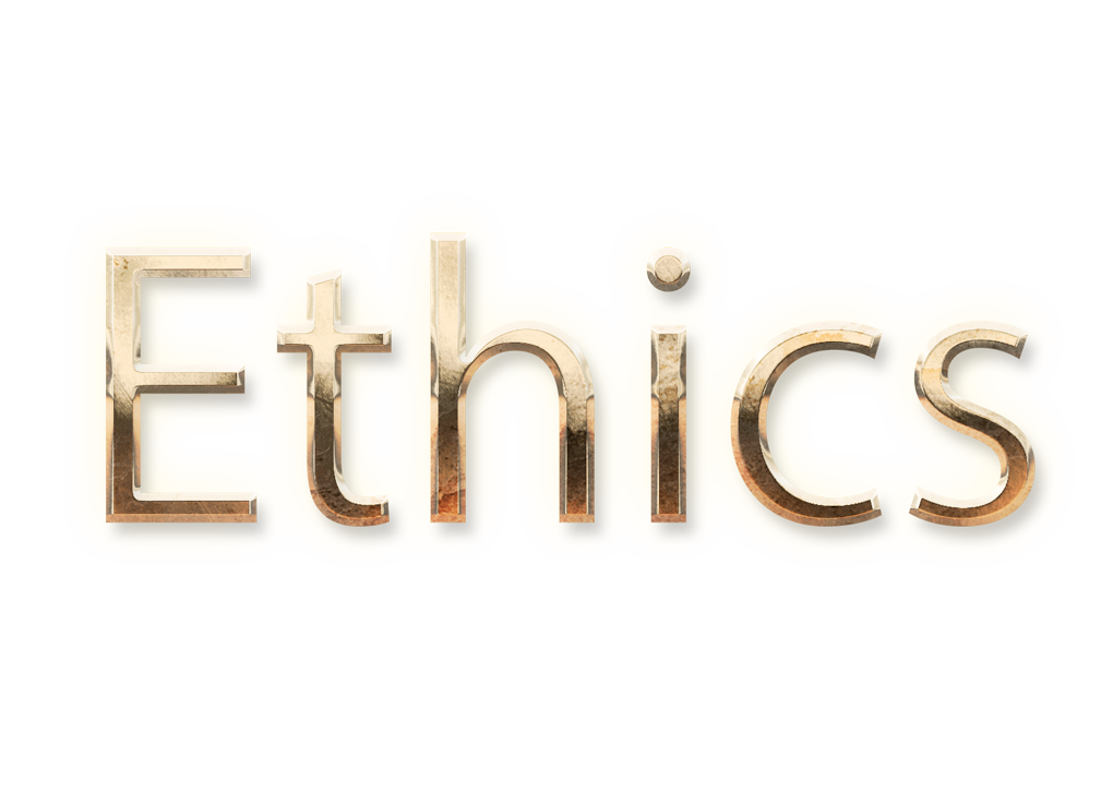 WORD ETHICS gold text typography PNG images free